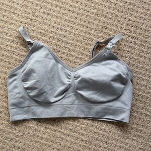 Soma Nursing Seamless Bralette Gray Blue
